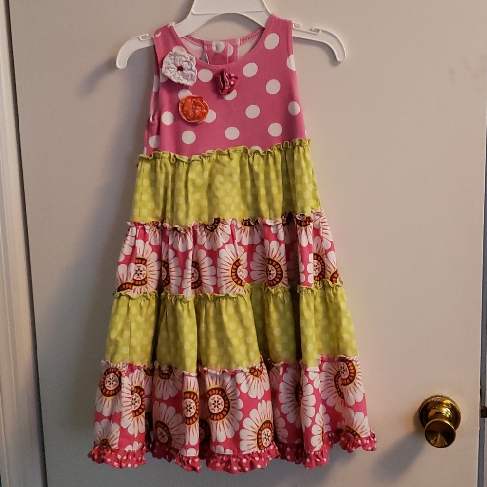 Floral mid- length dress